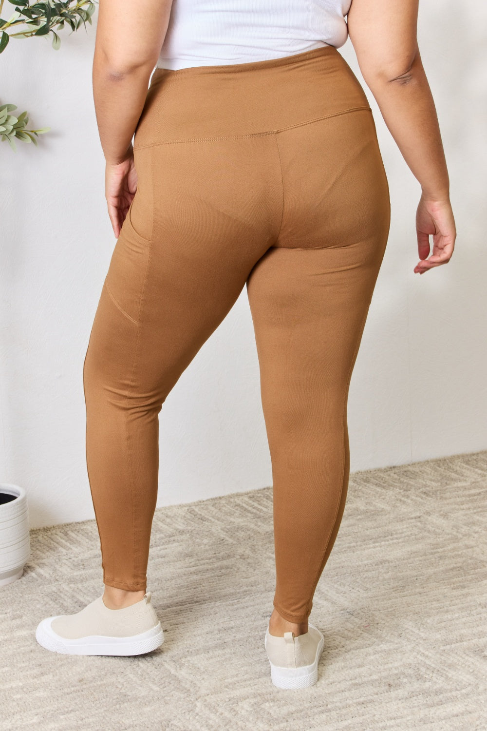 Zenana Full Size Wide Waistband High Waist Leggings