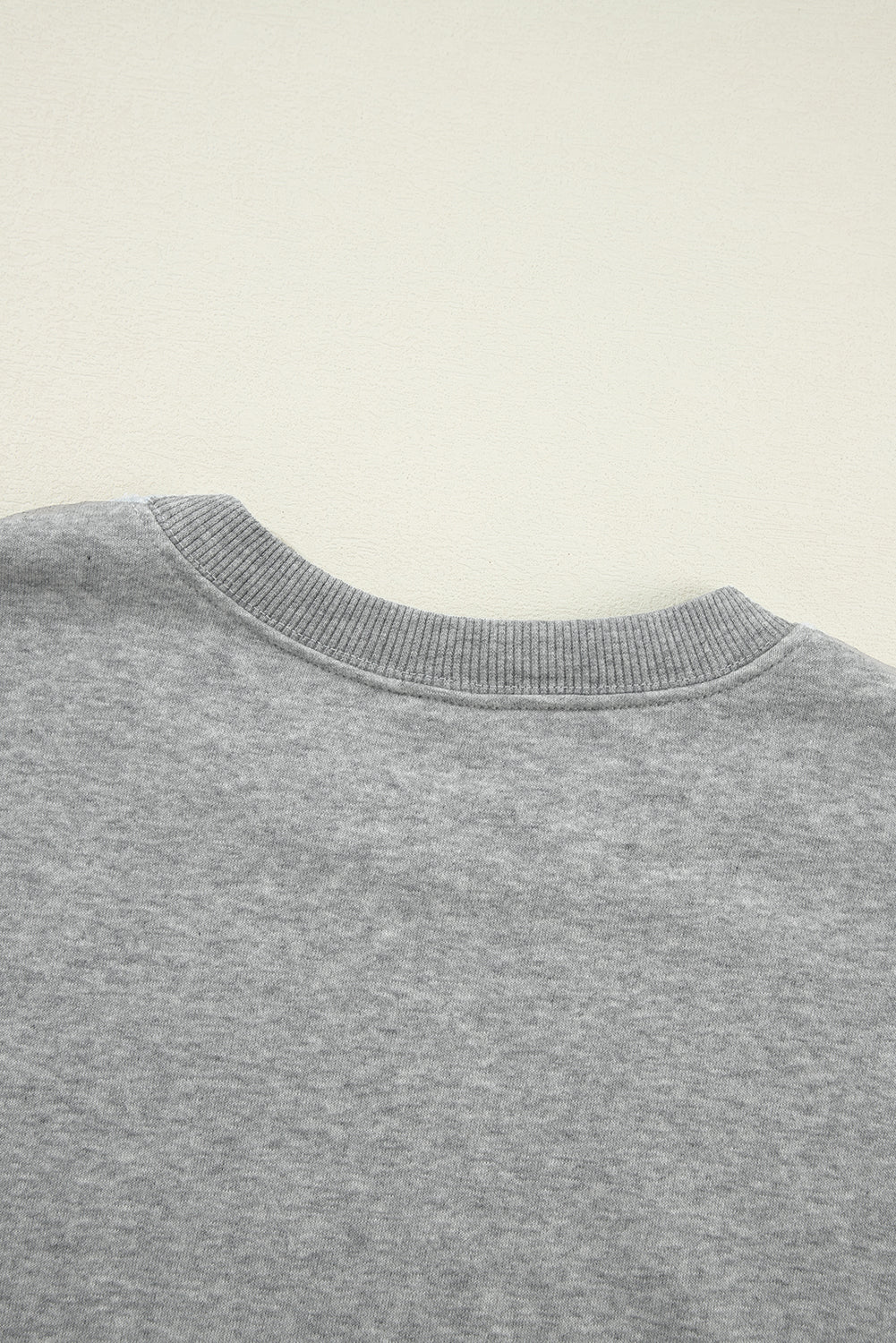 Gray Solid Classic Crewneck Pullover Sweatshirt