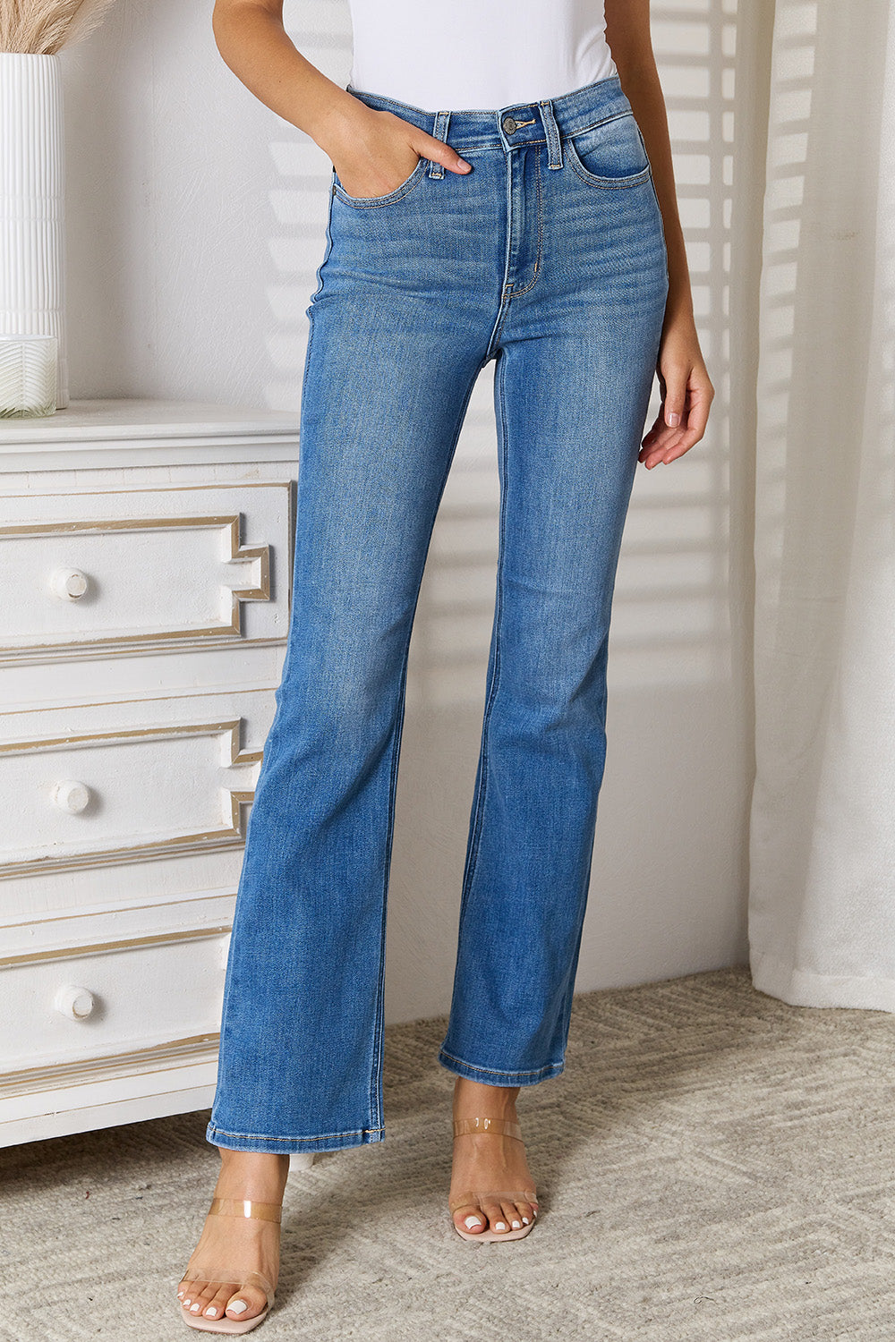 Judy Blue Full Size Bootcut Jeans with Pockets